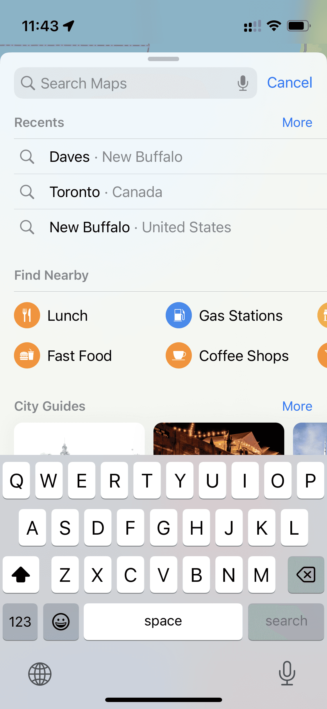 Apple Maps search