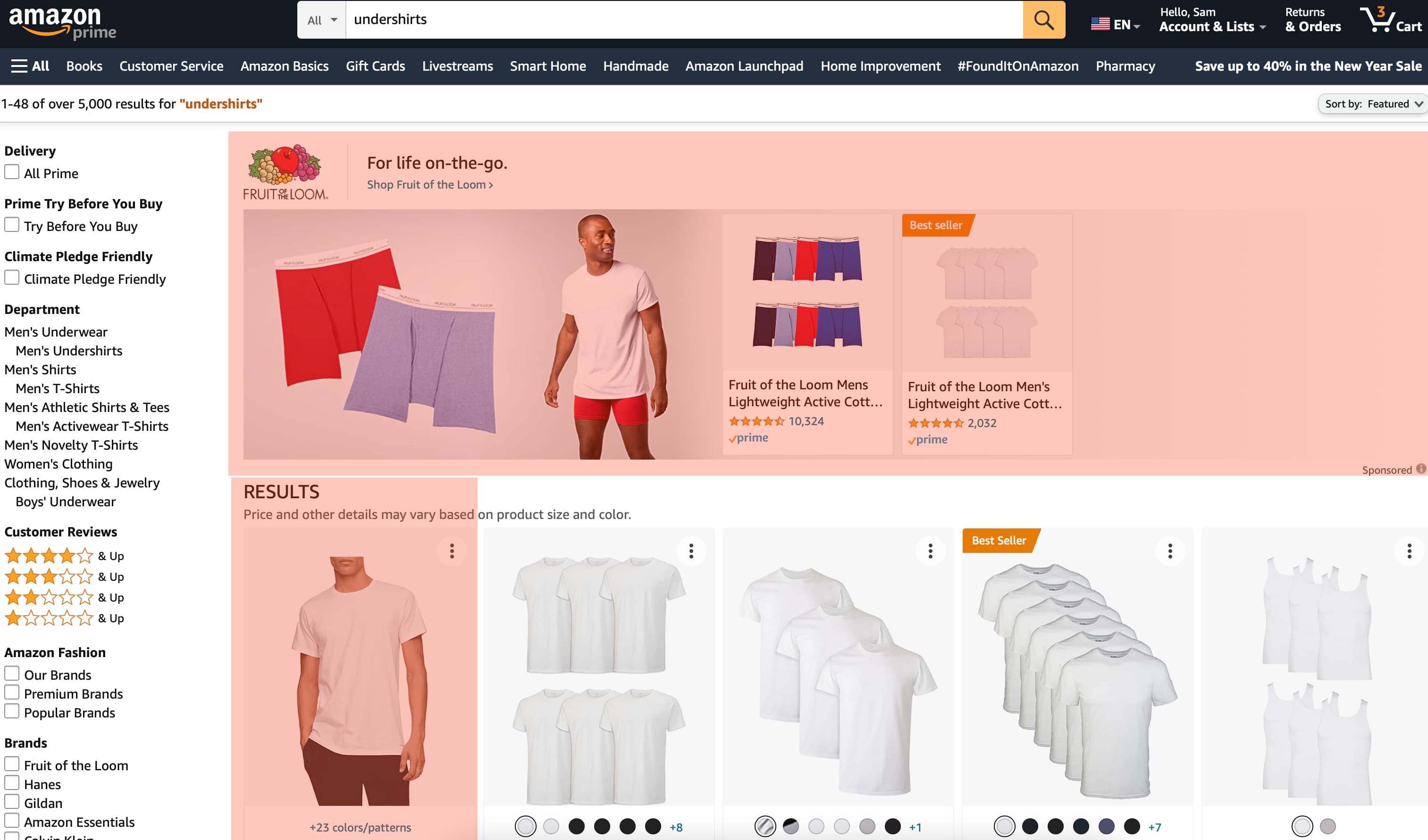 Amazon Search Results